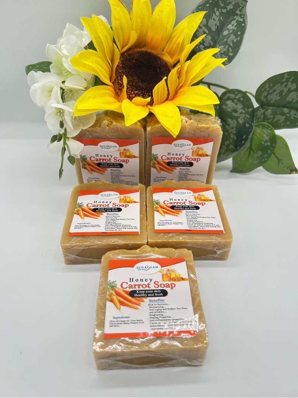 Honey Carrot Soap – Yellow/Golden Bars, keep your skin healthy and fresh.